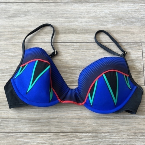 GOTTEX Bikini, Bra Style, Underwire Bikini Top, Geometric Jewel Tone, Size 8 (6) - Picture 8 of 12
